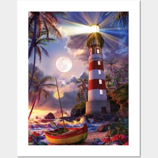 Lighthouse Beach Posters and Art